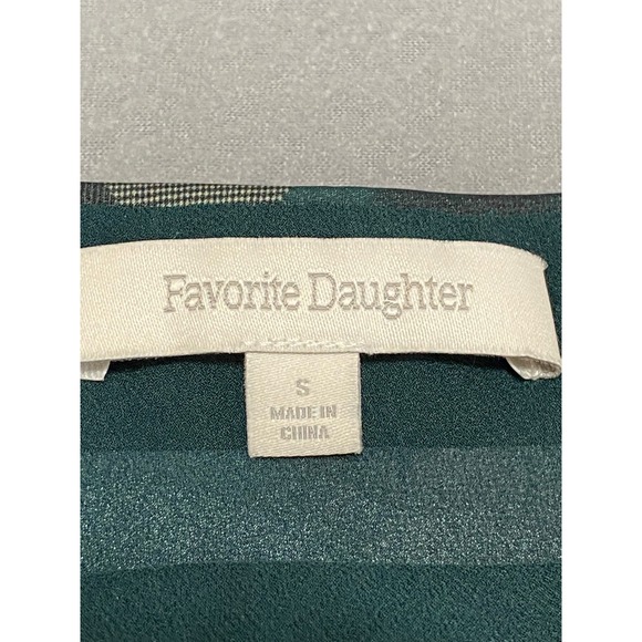 Favorite Daughter Green Plaid Bias Cut Maxi Skirt Size S Forest Green Tartan - Picture 2 of 9